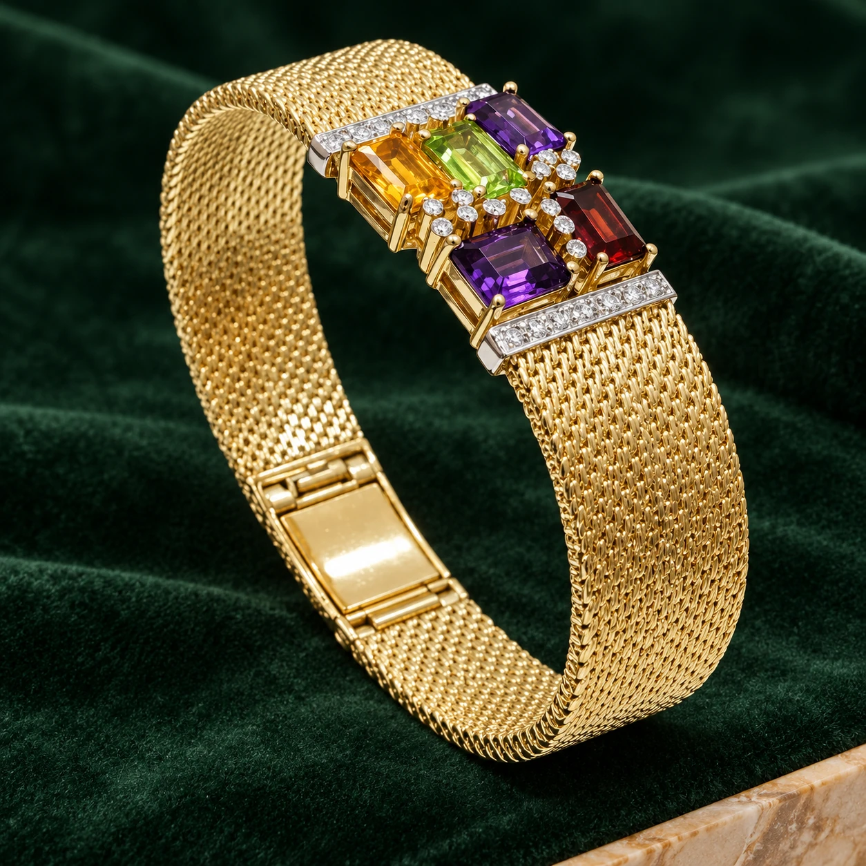 Pulseira com pedras naturais